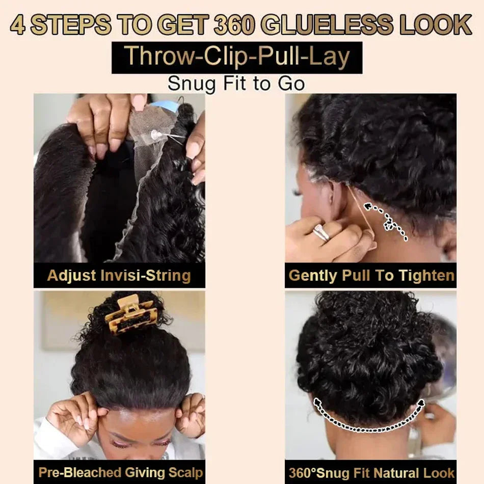 Deep Wave Strap Snug Fit Wig