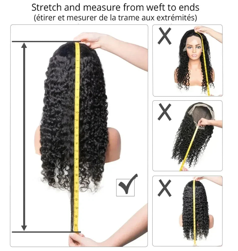 Kinky Straight V Part Wig Glueless Human Hair Wig for Women Natural Black Color No Leave Out Yaki Straight Hair Wig 250% Density